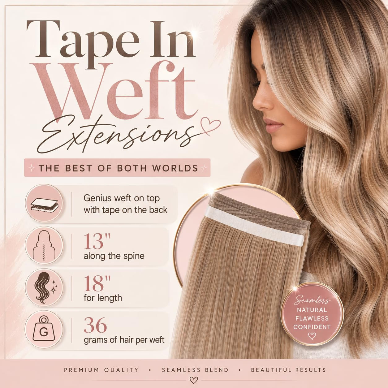 Tape-In Weft (13")