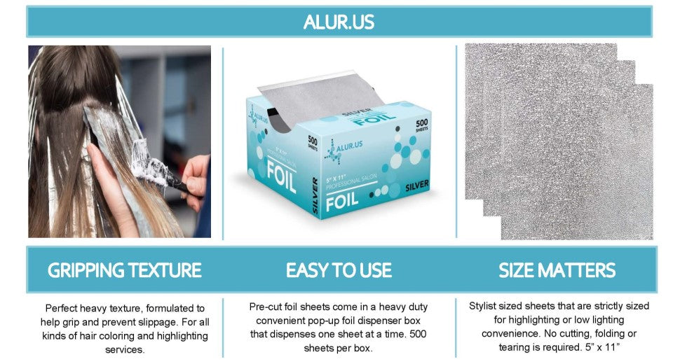 ALUR.US 5" X 11" POP-UP FOIL - 500 CT. SILVER