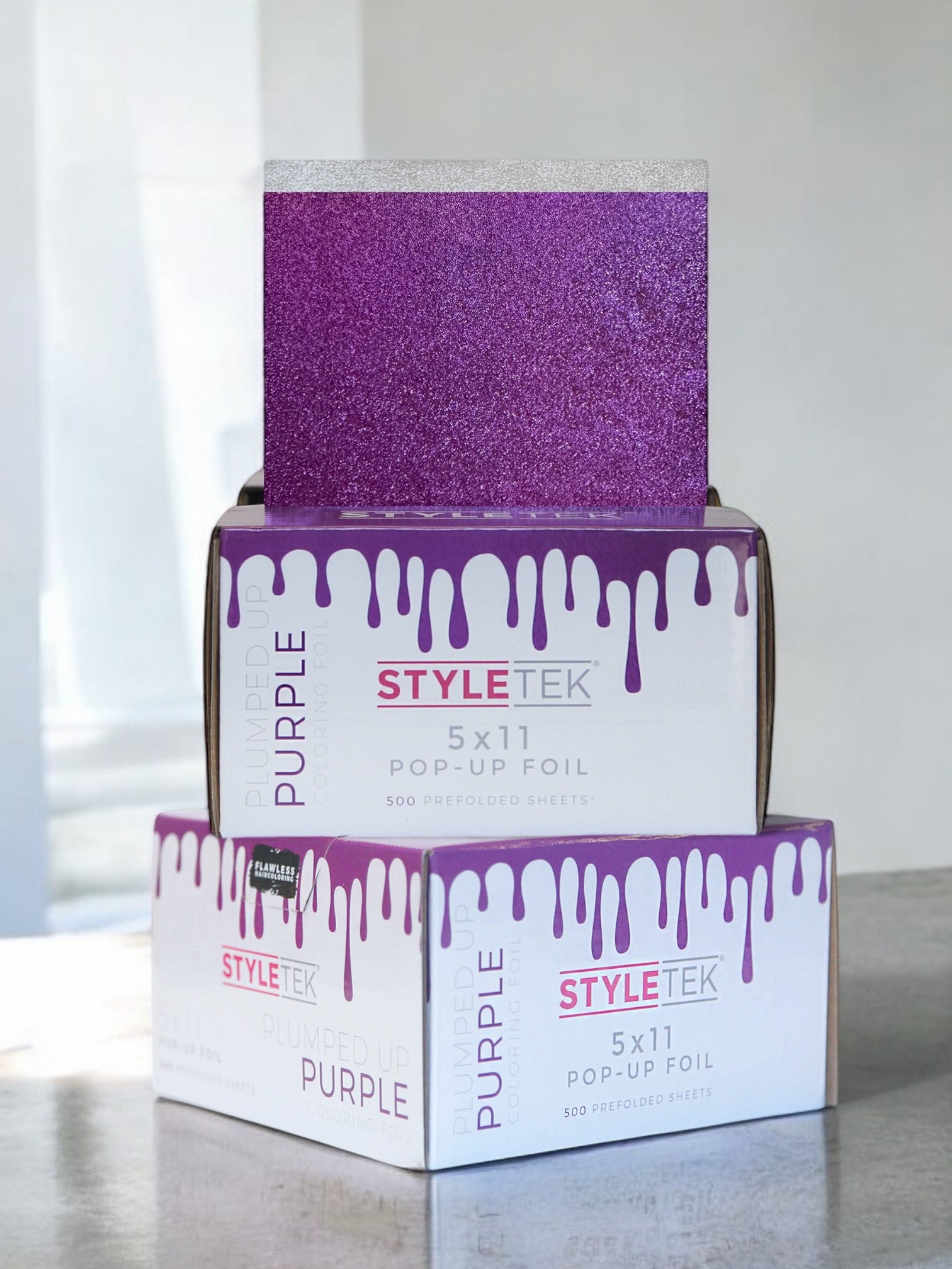 Plumped Up Purple Colored Pop-Ups Heavy Emboss