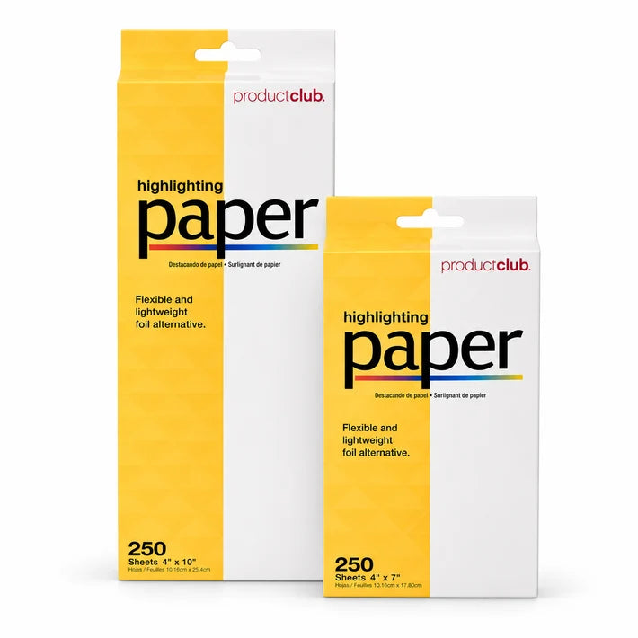 Product Club Highlighting paper packs 