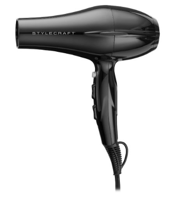 Stay-Temp Professional Hair Dryer with Turbo Power Motor