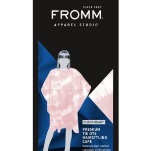 Fromm PREMIUM CLIENT HAIRSTYLING CAPE - PINK TIE DYE - Salon Store